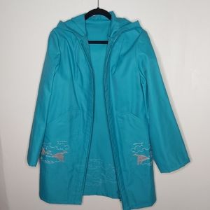 Vintage dolphin parka turquoise